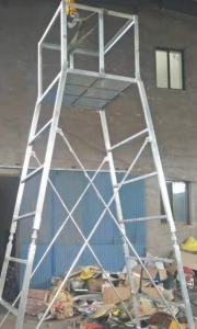 鋁合金梯車登高臺接觸網(wǎng)施工絕緣梯車圓管輕型防滑絕緣梯車